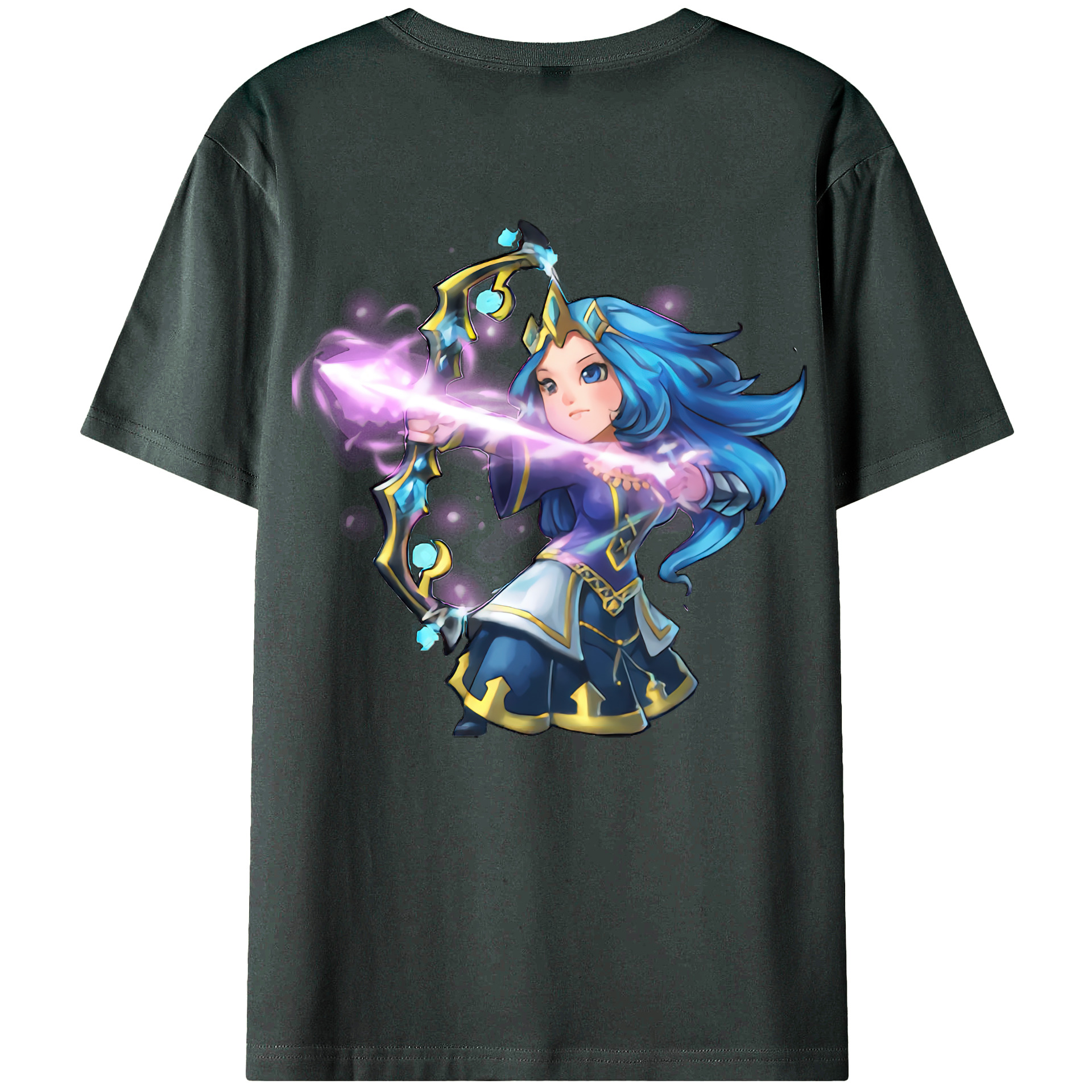 （画像用） リーグ・オブ・レジェンド League of Legends LOL 綿100％ メンズ半袖Tシャツ（バックプリント） 通気性